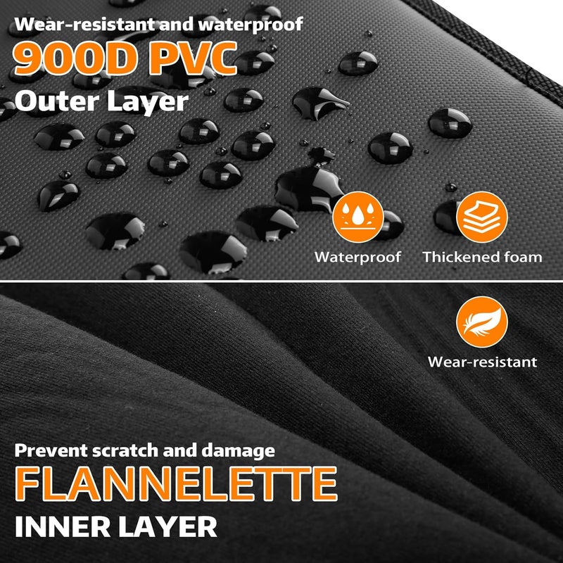 doksmeria Tailgate Surfboard Pad, Upgrade Tailgate Surf Pad with Extra Thick Padding & Flannel Lining, Foldable Surfboard Tailgate Pad for SUP, Longboard, Surfboard, Ladders, Lumber - Image 5